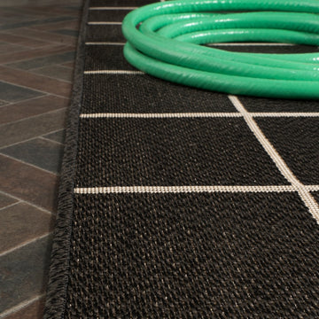 Grid Modern Squares Indoor/outdoor Area Rug